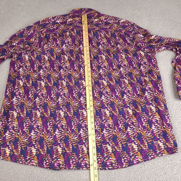 Claiborne Shirt Mens XXL Abstract Stretch Long Sleeve Button Down Designer - Picture 13 of 15